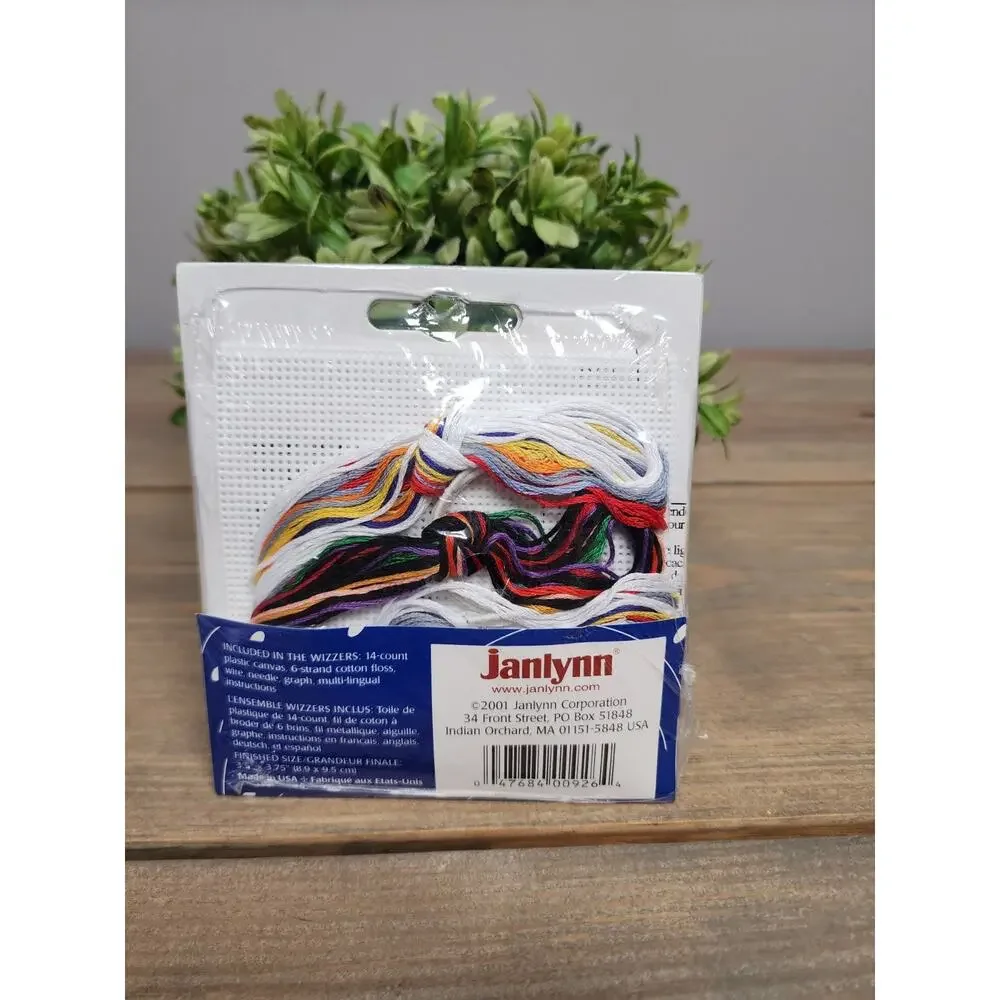 2001Janlynn Wizzers ALBERT AND THE BIRDS Cross Stitch Ornament Kit SGP-0926 NEW